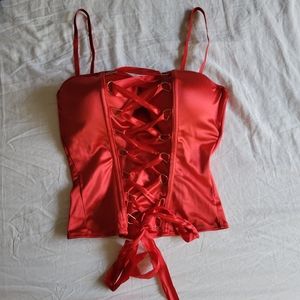 Red Corset Top Women's XL